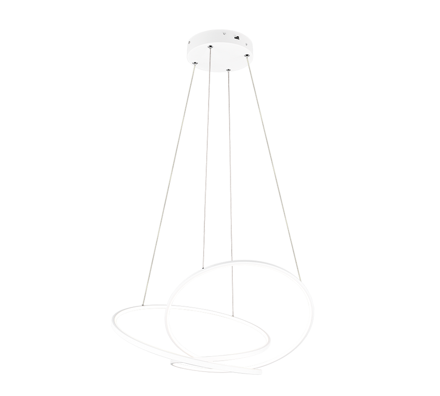 Lámpara colgante Darvin Trio blanco LED 52W regulable 349119131