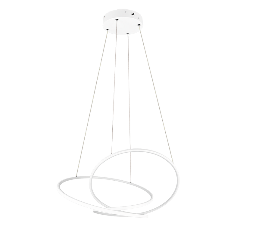 Lámpara colgante Darvin Trio blanco LED 52W regulable 349119131