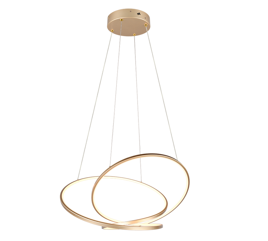 Lámpara colgante Darvin Trio dorado LED 52W regulable 349119179