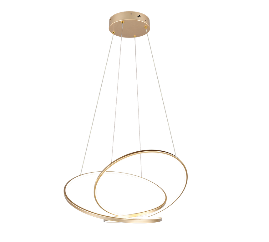 Lámpara colgante Darvin Trio dorado LED 52W regulable 349119179