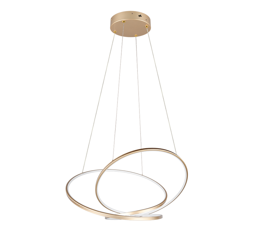 Lámpara colgante Darvin Trio dorado LED 52W regulable 349119179