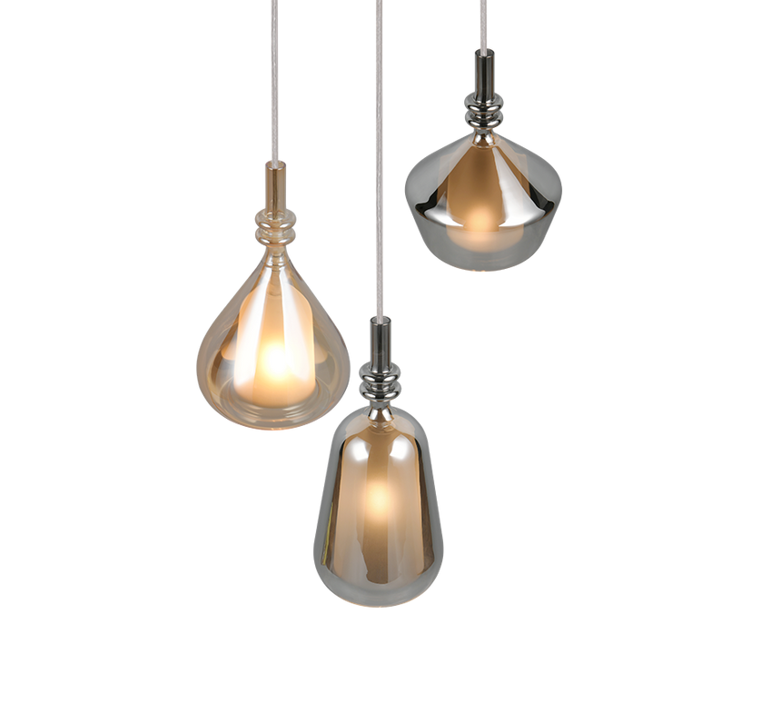 Lámpara de techo colgante Trio Aldea LED blanco mate 2700K 200cm 349430317