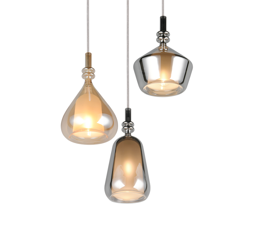 Lámpara de techo colgante Trio Aldea LED blanco mate 2700K 200cm 349430317