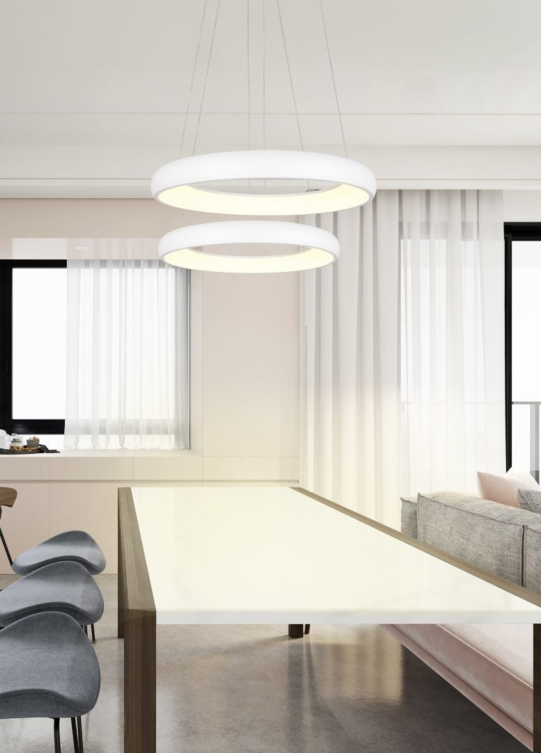 Trio Cardona LED Pendant Ceiling Lamp White 29W 46cm 349614531