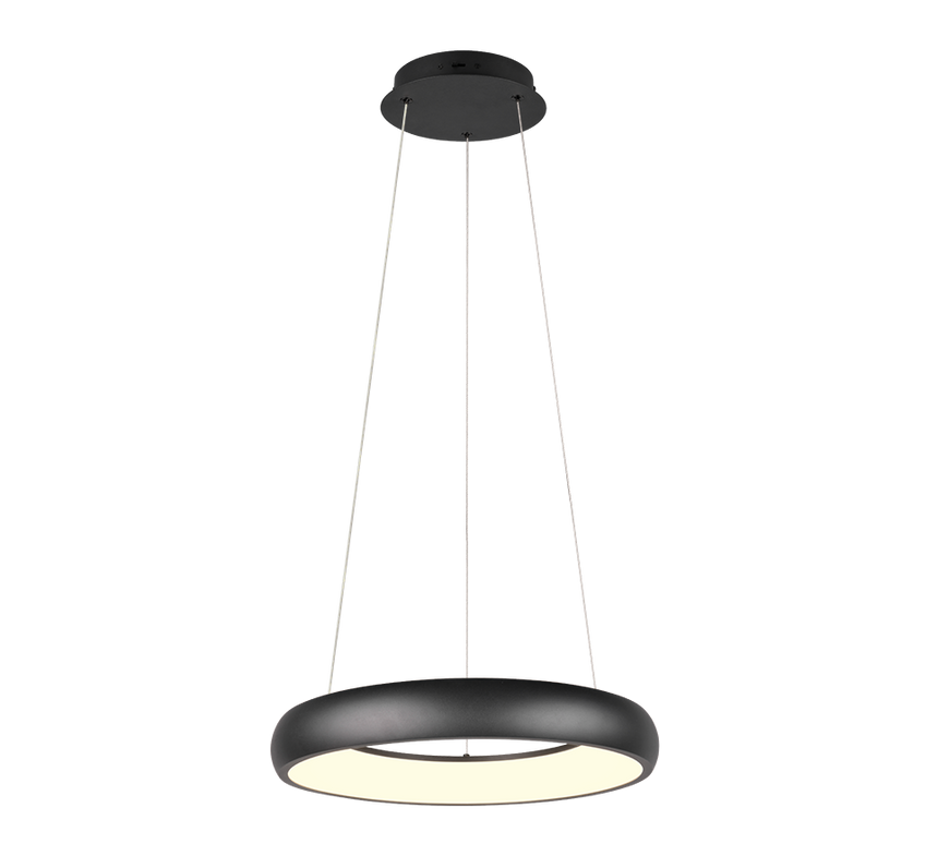 Lámpara de techo colgante Trio Cardona LED negro mate regulable 150cm 349614532