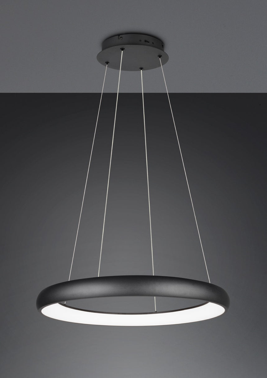 Trio Cardona LED Pendant Ceiling Lamp Black 59W CCT 75cm 349617532