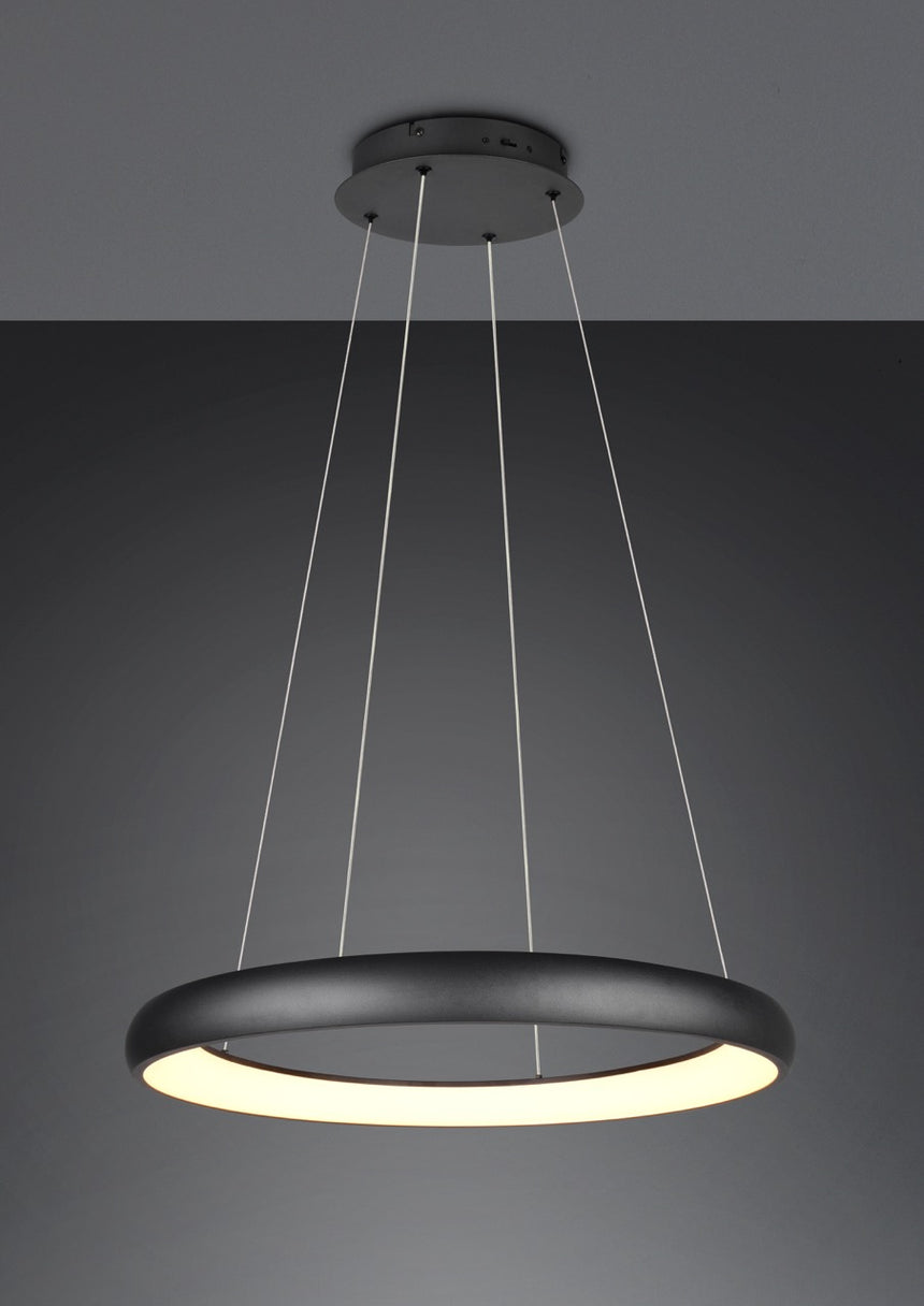 Trio Cardona LED Pendant Ceiling Lamp Black 59W CCT 75cm 349617532