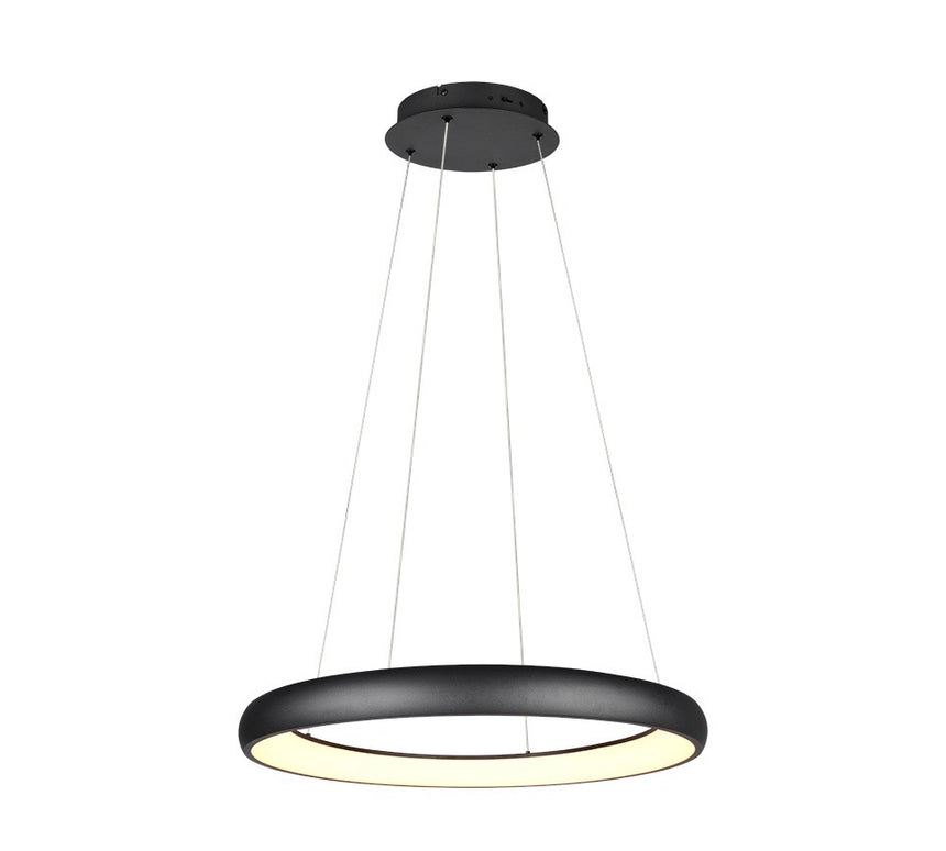 Trio Cardona LED Pendant Ceiling Lamp Black 59W CCT 75cm 349617532