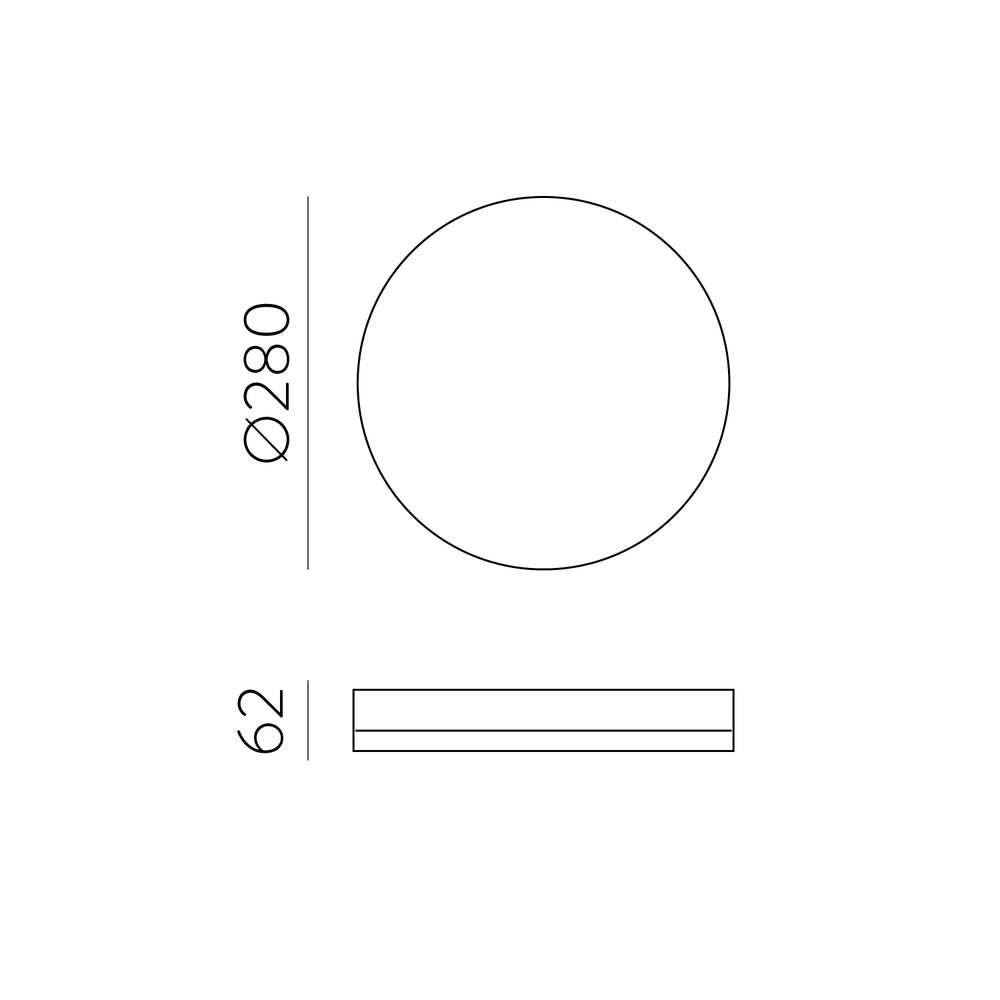 ACB Madison Ceiling Light 3497/28 White, LED 24W 1989lm, CRI90 I IP54, Integrated LED, Dimmable Kelvin P349713B