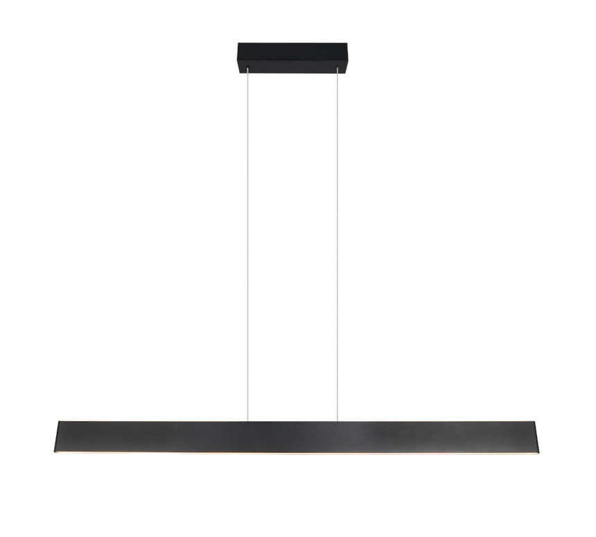 Lámpara de techo colgante Trio Galway LED negro mate CCT regulable táctil 150cm 349710132 - vista 3