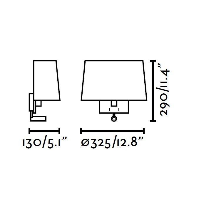 Faro Volta 20024 Aplique 2 L LED Niquel mate negro