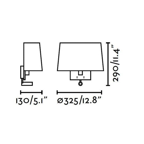 Faro Volta 20024 Aplique 2 L LED Niquel mate negro
