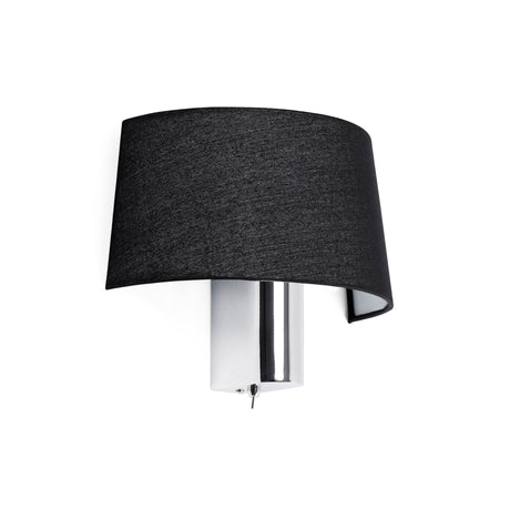 Faro Hotel 29945 Aplique 1L cromo pantalla negro