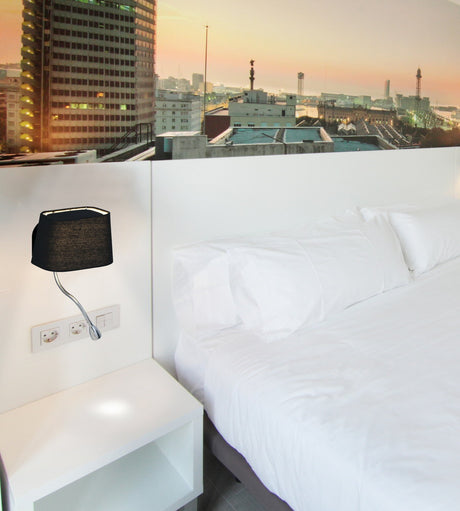 Faro Sweet 29951 Aplique 2L LED negro y pantalla blanco