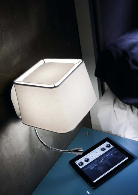 Faro Sweet 29951 Aplique 2L LED negro y pantalla blanco