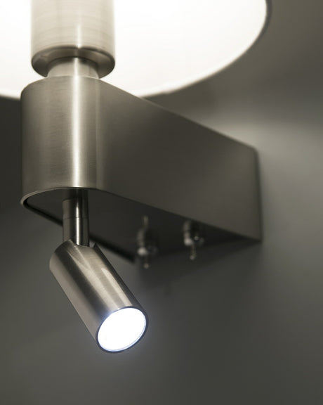 Faro Room 29975 Aplique 1L LED niquel mate y pantalla negro