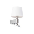 Faro Room 29976 Aplique 2L LED niquel mate y pantalla blanco