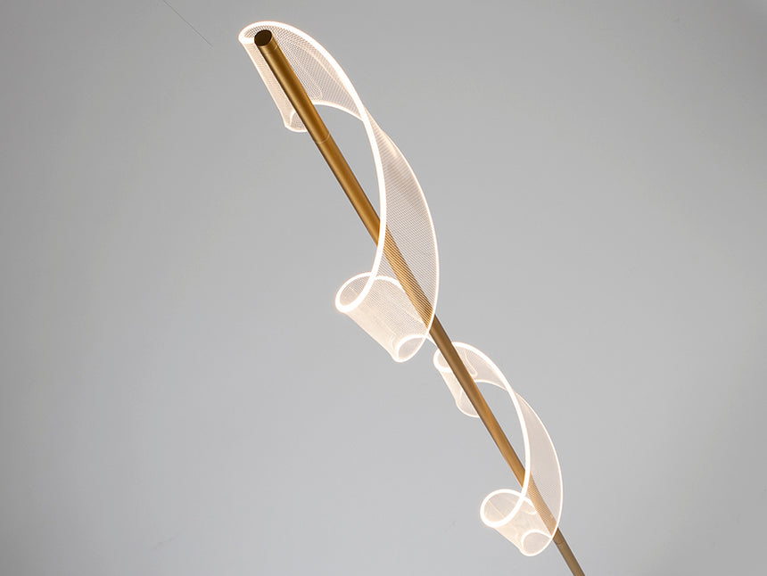 Lámpara de pie de salón Schuller Velas LED oro mate 3000K 160cm 351126 - imagen 4