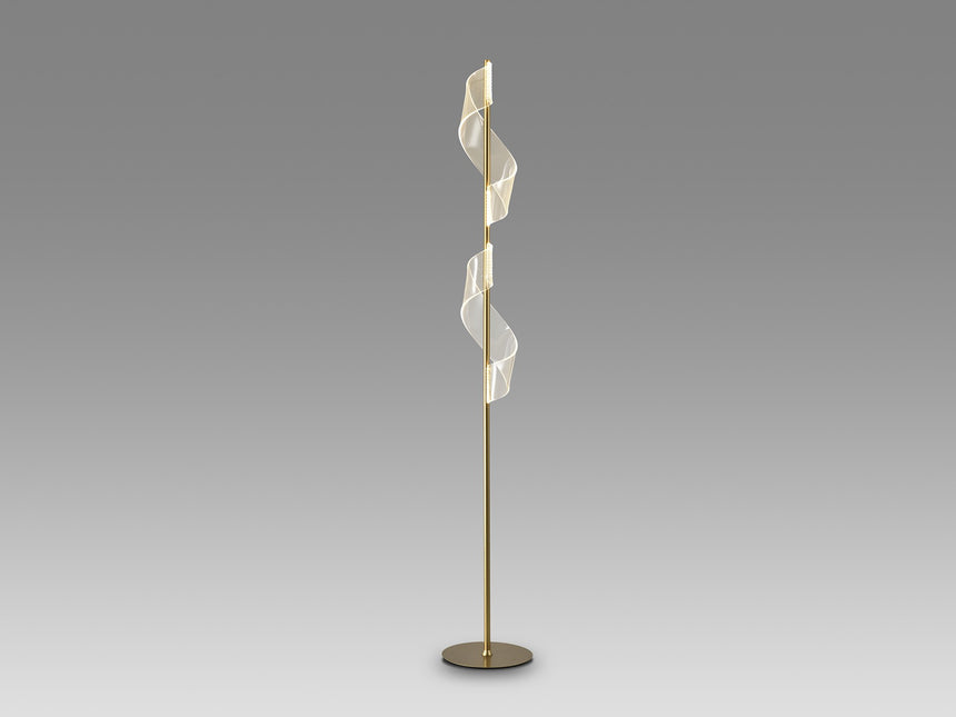 Lámpara de pie de salón Schuller Velas LED oro mate 3000K 160cm vista 3