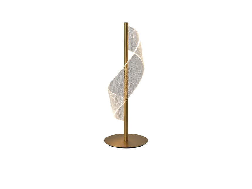 Lámpara de sobremesa Schuller Velas LED oro mate 3000K 50cm ambiente
