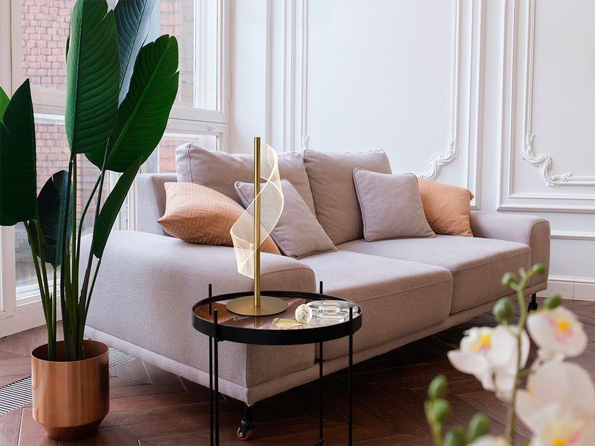 Lámpara de sobremesa Schuller Velas LED oro mate 3000K 50cm 351287 - vista alternativa