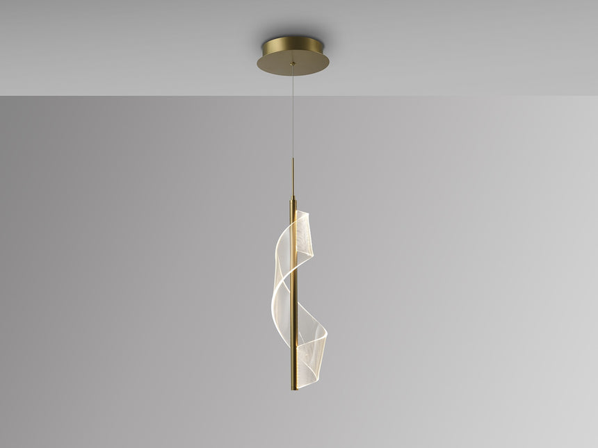 Lámpara de techo colgante Schuller Velas 1 luz oro mate 3000K vista 3