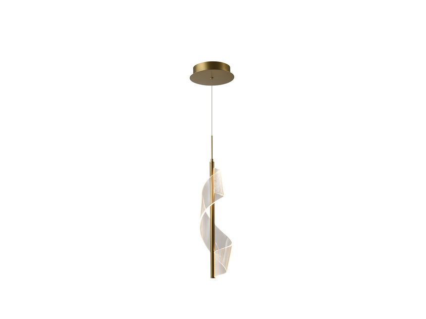 Lámpara de techo colgante Schuller Velas 1 luz oro mate 3000K ambiente