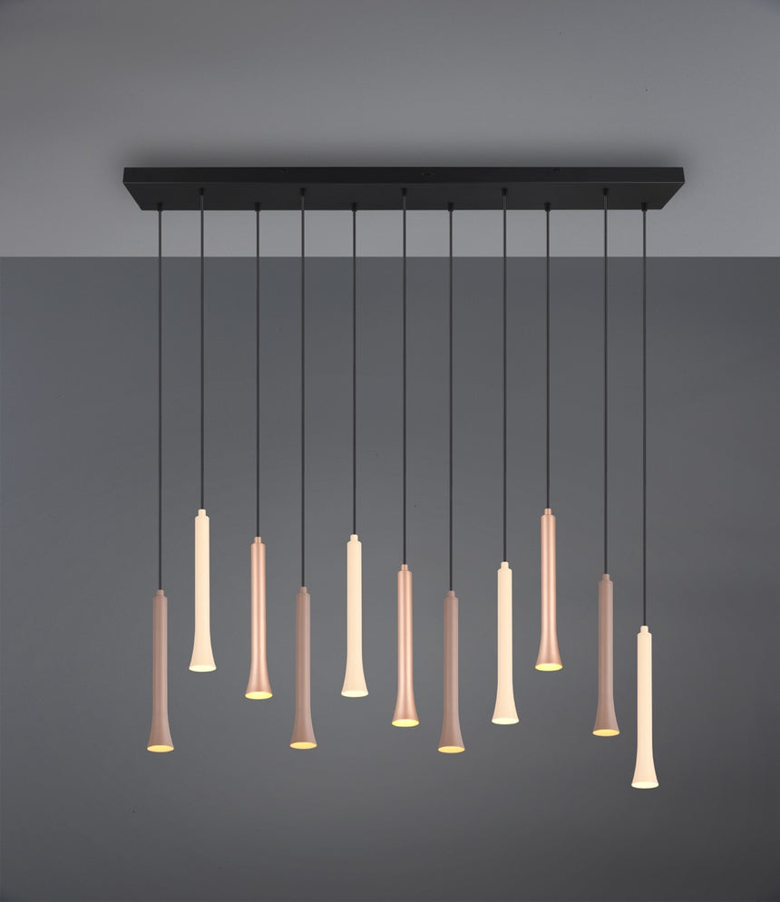 Trio Fiato 11-Light Pendant Ceiling Lamp, Black 352011117