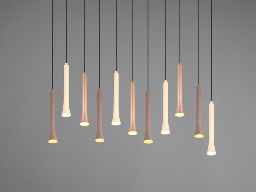 Trio Fiato 11-Light Pendant Ceiling Lamp, Black 352011117