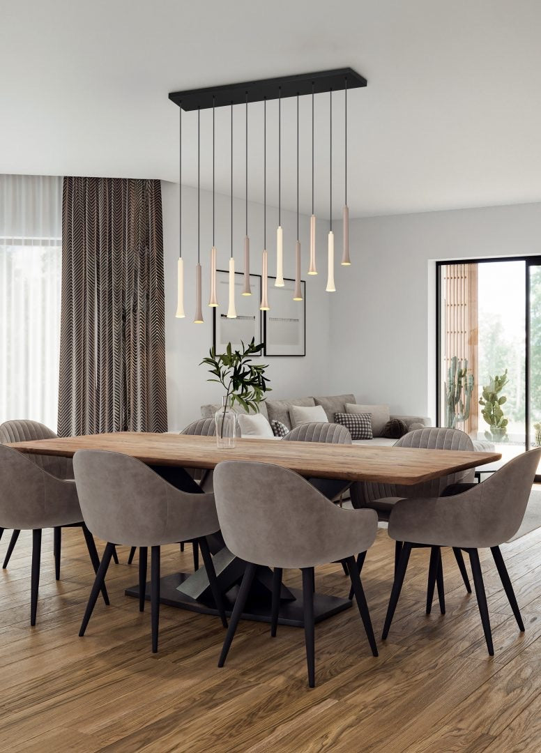 Trio Fiato 11-Light Pendant Ceiling Lamp, Black 352011117