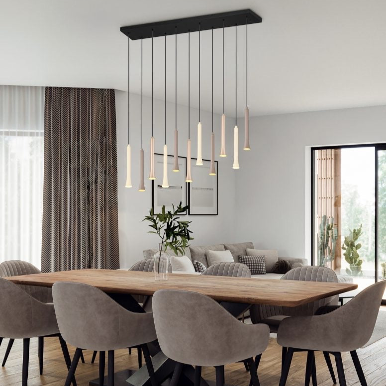 Trio Fiato 11-Light Pendant Ceiling Lamp, Black 352011117