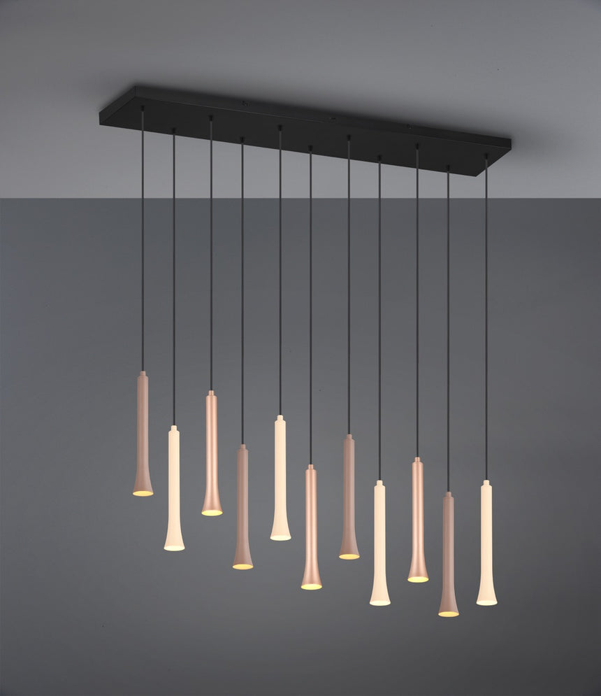 Trio Fiato 11-Light Pendant Ceiling Lamp, Black 352011117