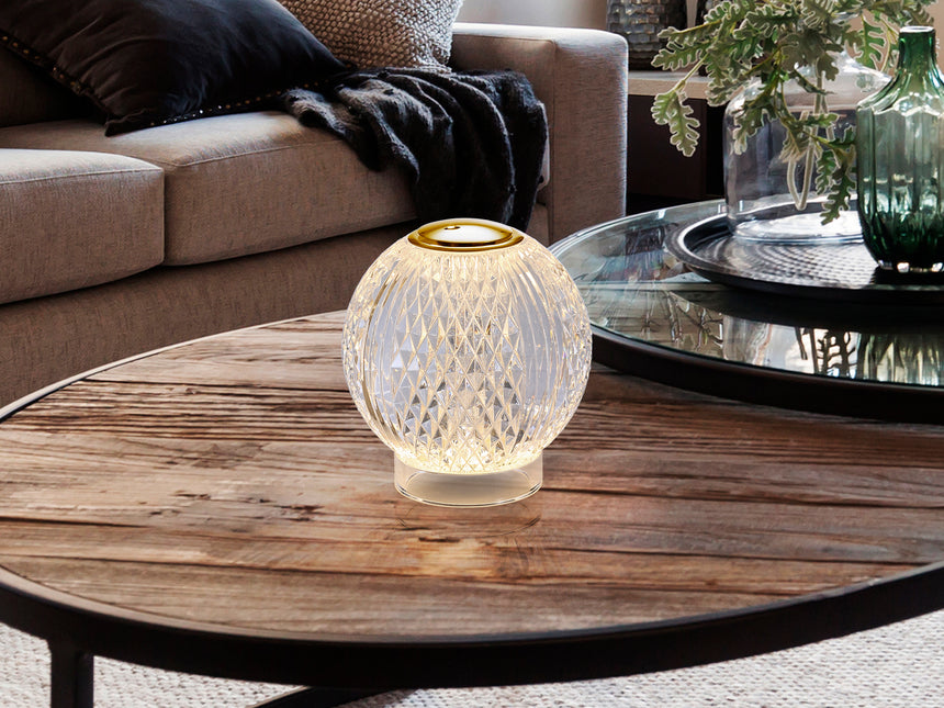 Lámpara de sobremesa bolas Schuller Austral LED 1 luz oro 3000K 10cm 353618