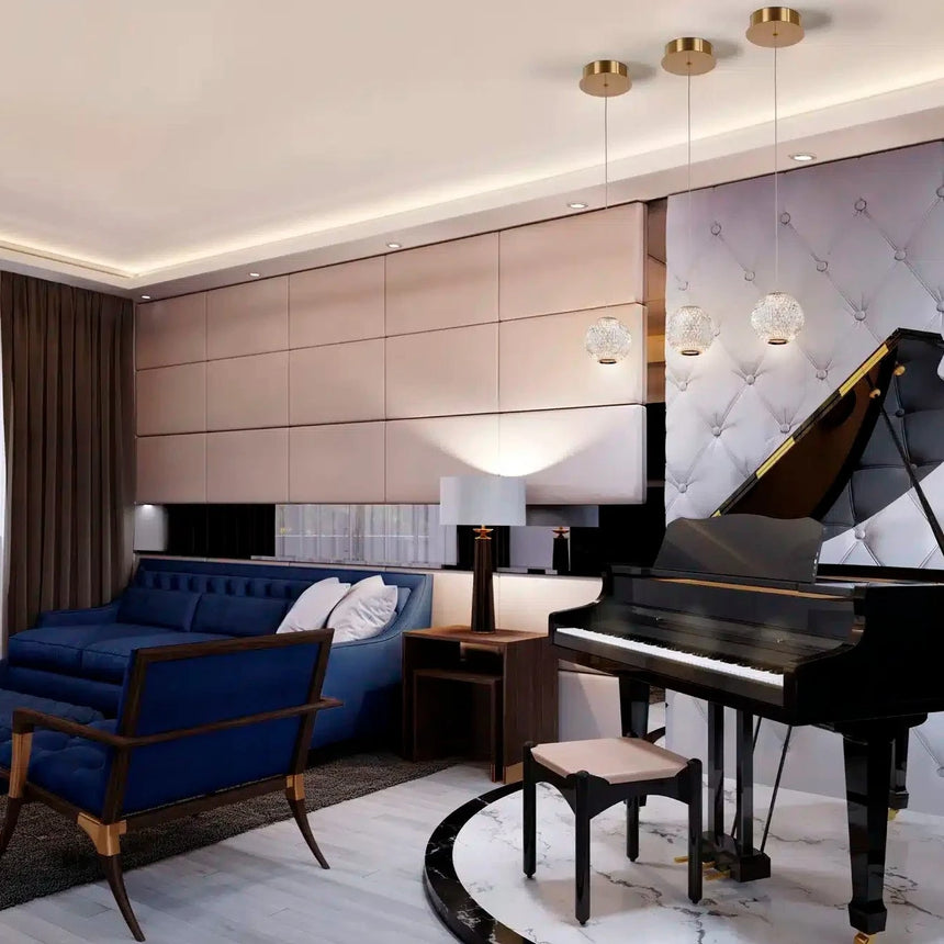 Schuller Austral LED Pendant Ceiling Lamp 1 Light Gold Ø12 354004