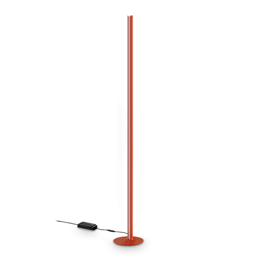 Lámpara de pie Ideal Lux Dorica arancione LED 50W regulable 190cm 354668