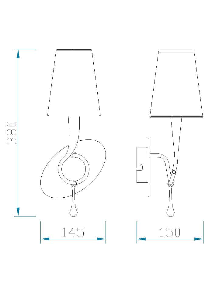 Mantra Paola Dorada Aplique dorado 3548