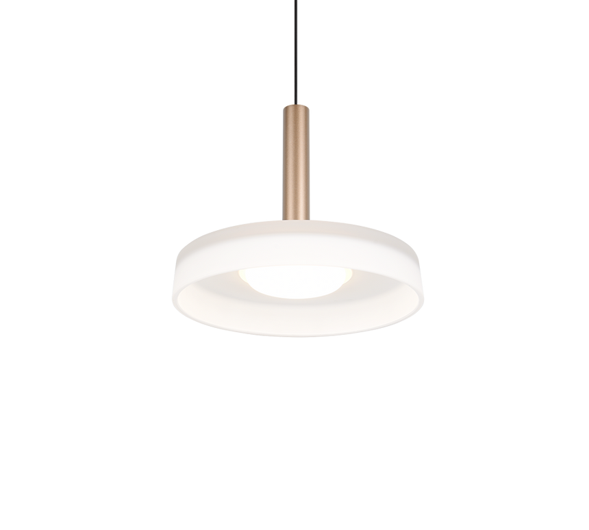 Lámpara de techo colgante Trio Celeste LED marrón café 3000K regulable 200cm 354910165 - vista 3