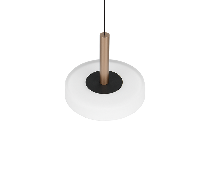 Lámpara de techo colgante Trio Celeste LED marrón café 3000K regulable 200cm 354910165 - vista 5