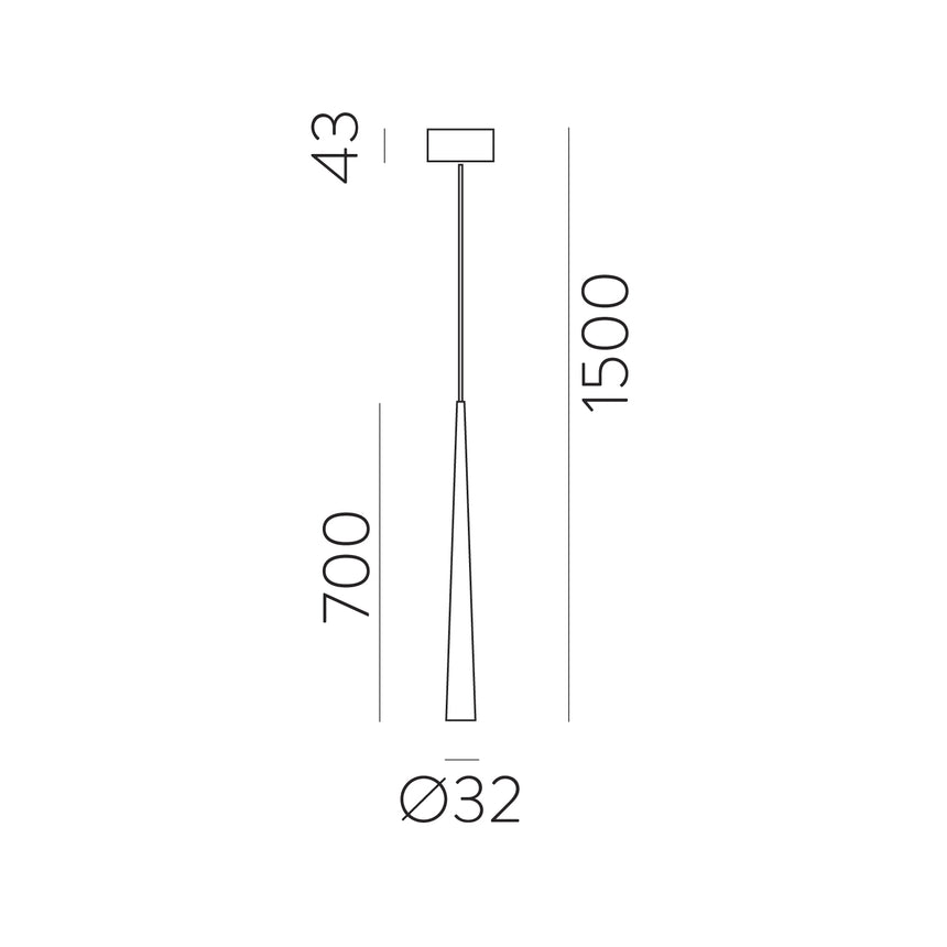 ACB Bendis Pendant Light Black LED 5W 3000K 600lm, CRI90 I, Integrated LED C356220N