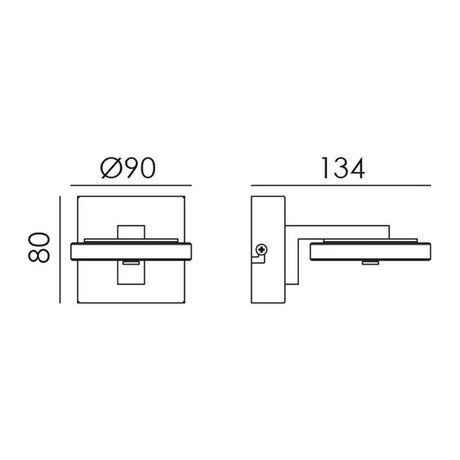 MDC ONIX 573703003 Aplique ONIX B1 LED 6W 4000K (cromo)IP44