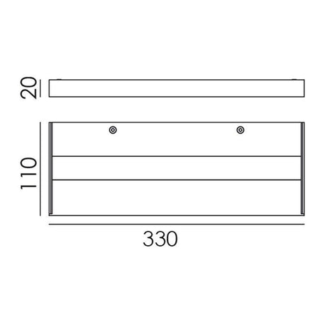 MDC THINA 575259703 Aplique THINA LED10W + 10W 300mm 4000K(niq mate)IP44
