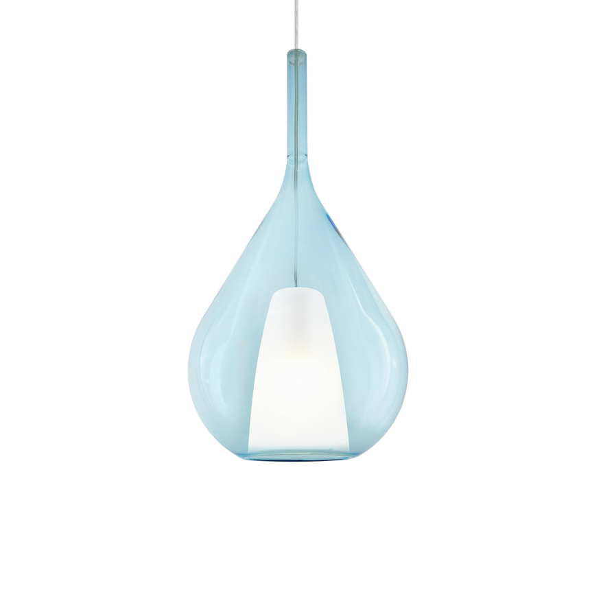 Lámpara colgante Ideal Lux Kalique azul 42W Ø28cm 359816