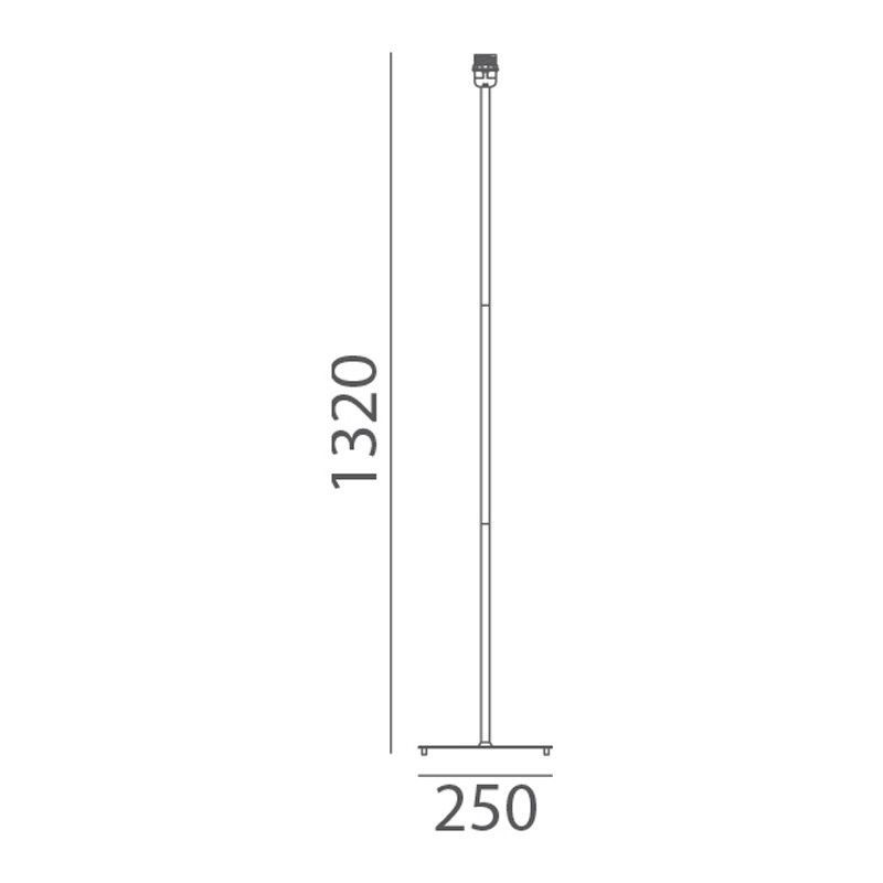MDC KIT 567538131 Lámpara pie KIT E27(blanco mate) + retr.