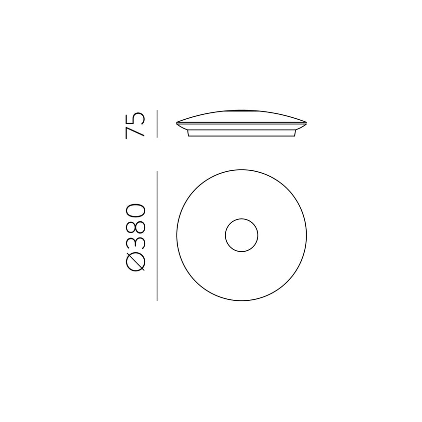 ACB Live Plafón baño opal/cromo LED 28W IP44 2700K-3000K Slide Switch P3631070OPL