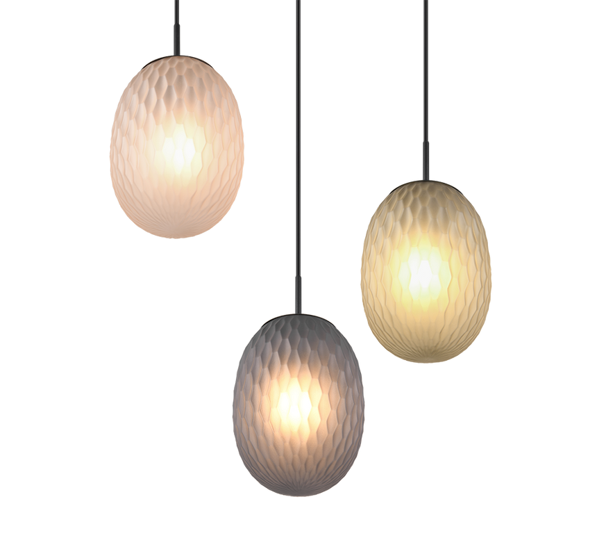 Lámpara de techo colgante Trio Facette LED negro mate 2700K 150cm 364230317