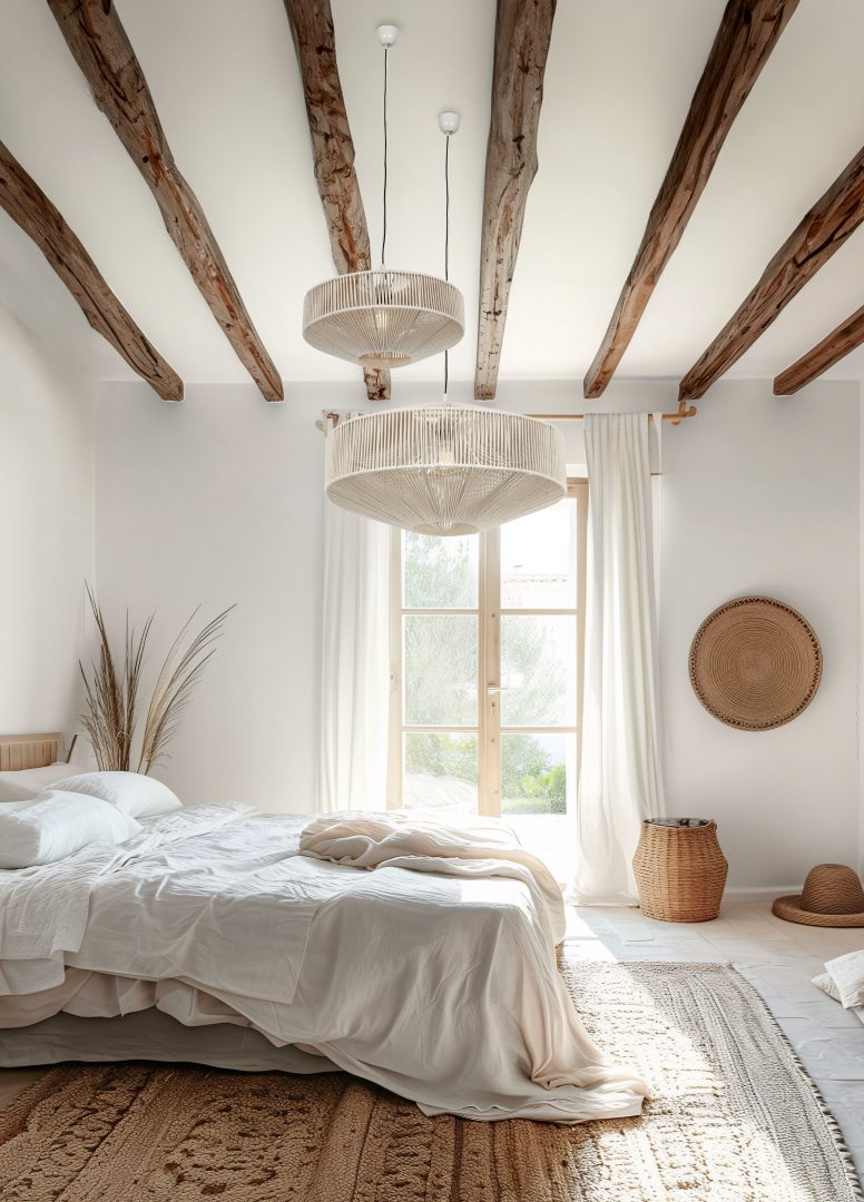 Lámpara de techo colgante Trio Svea LED cream 2700K 150cm 364700144