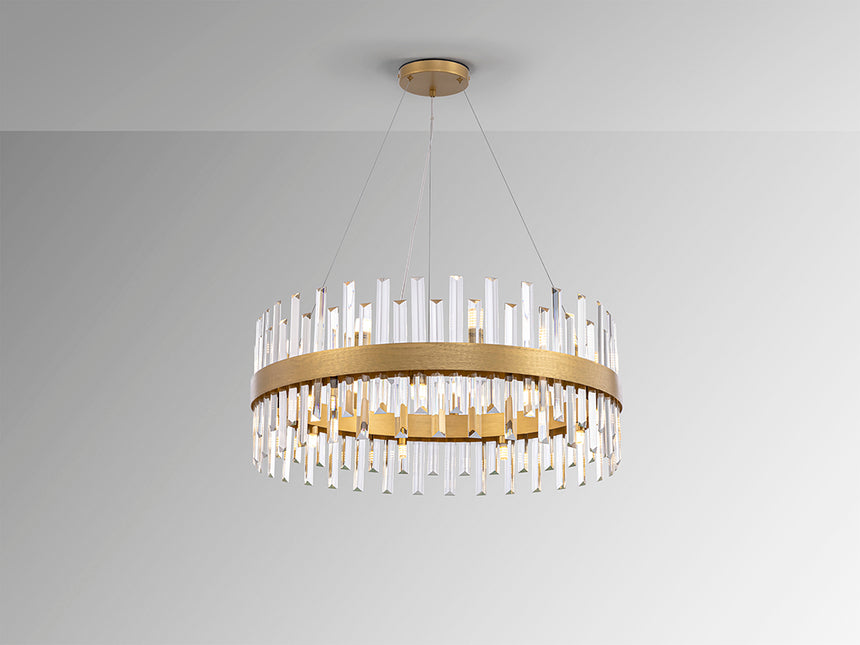 Lámpara de techo colgante Schuller Grace 18 luces oro Ø75cm 364751 - vista alternativa