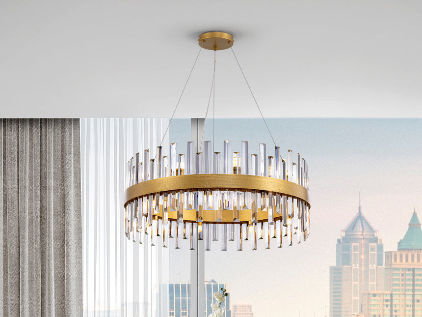 Lámpara de techo colgante Schuller Grace 18 luces oro Ø75cm 364751