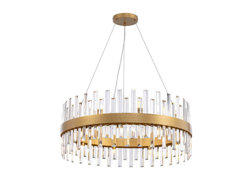 Lámpara de techo colgante Schuller Grace 18 luces oro Ø75cm ambiente