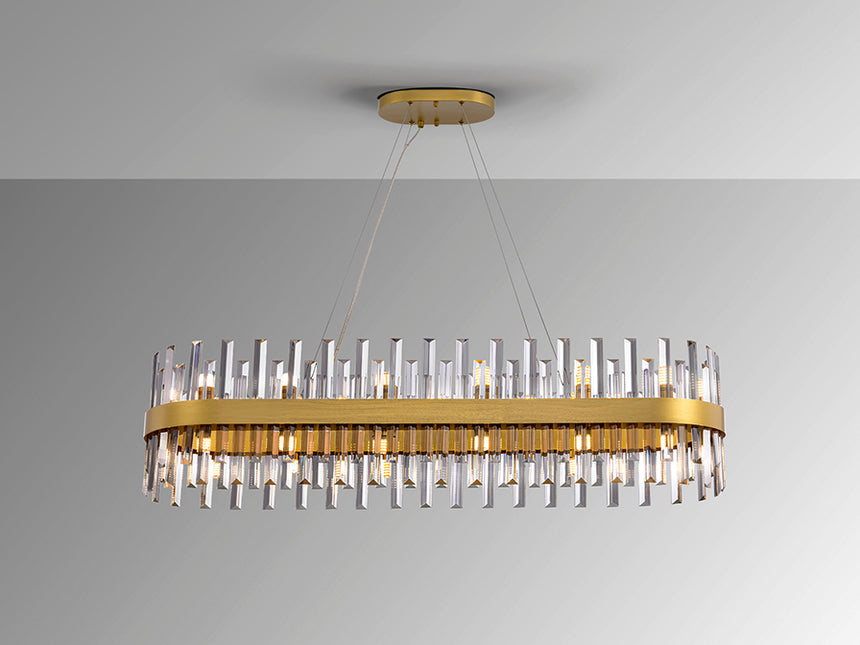 Lámpara de techo colgante oval Schuller Grace 28 luces oro 364874 - imagen 5